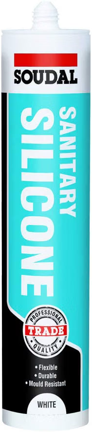 Soudal Sanitary Silicone White 290ml | Bathroom Sealant