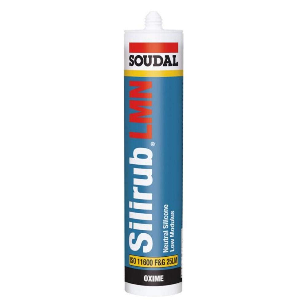 Soudal Silirub LMN Silicone Sealant 300ml | Low Modulus Neutral Cure Sealant