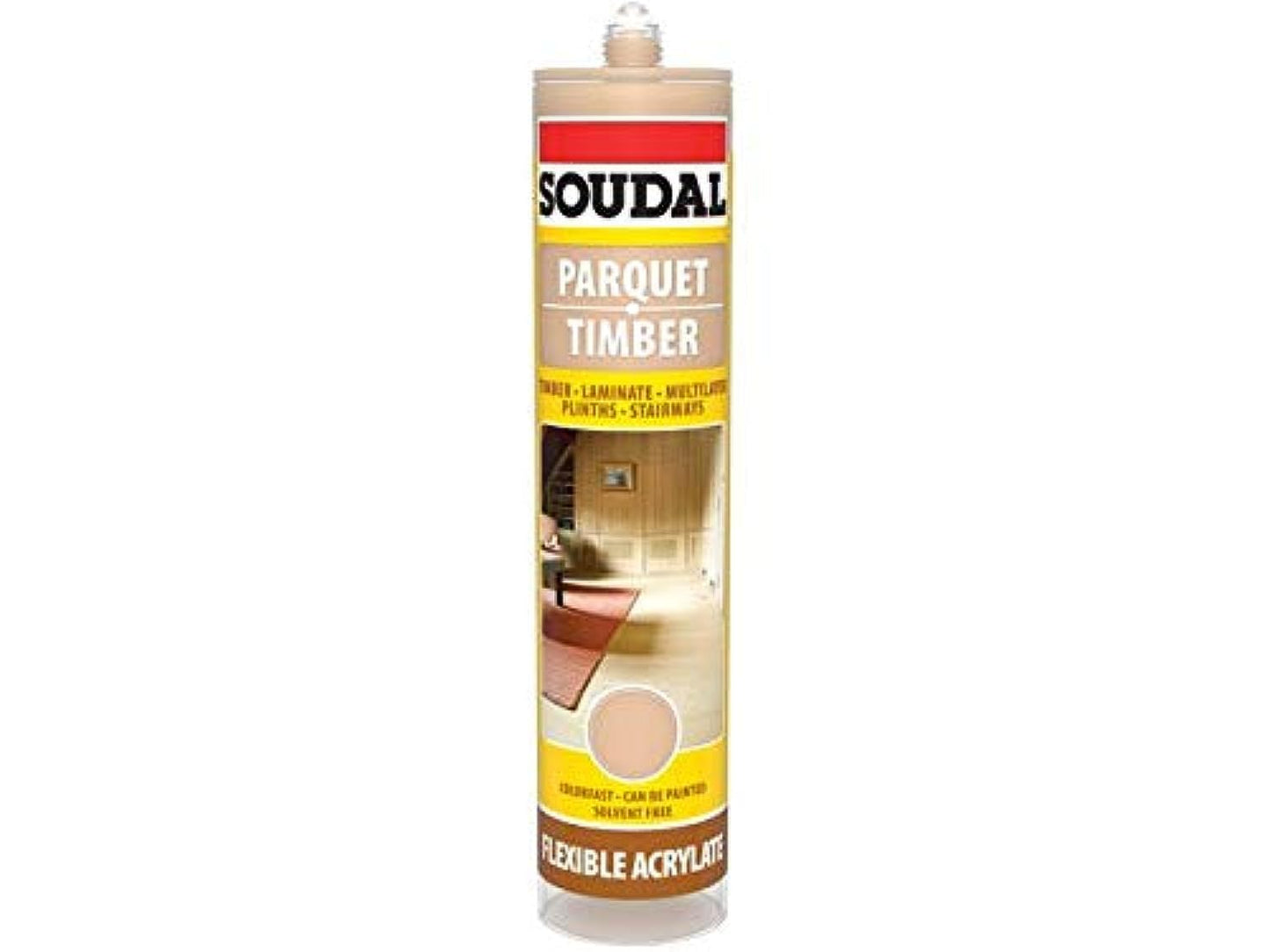 Soudal Parquet Flexible Joint Sealant 300ml | Wood & Laminate Floor Sealant