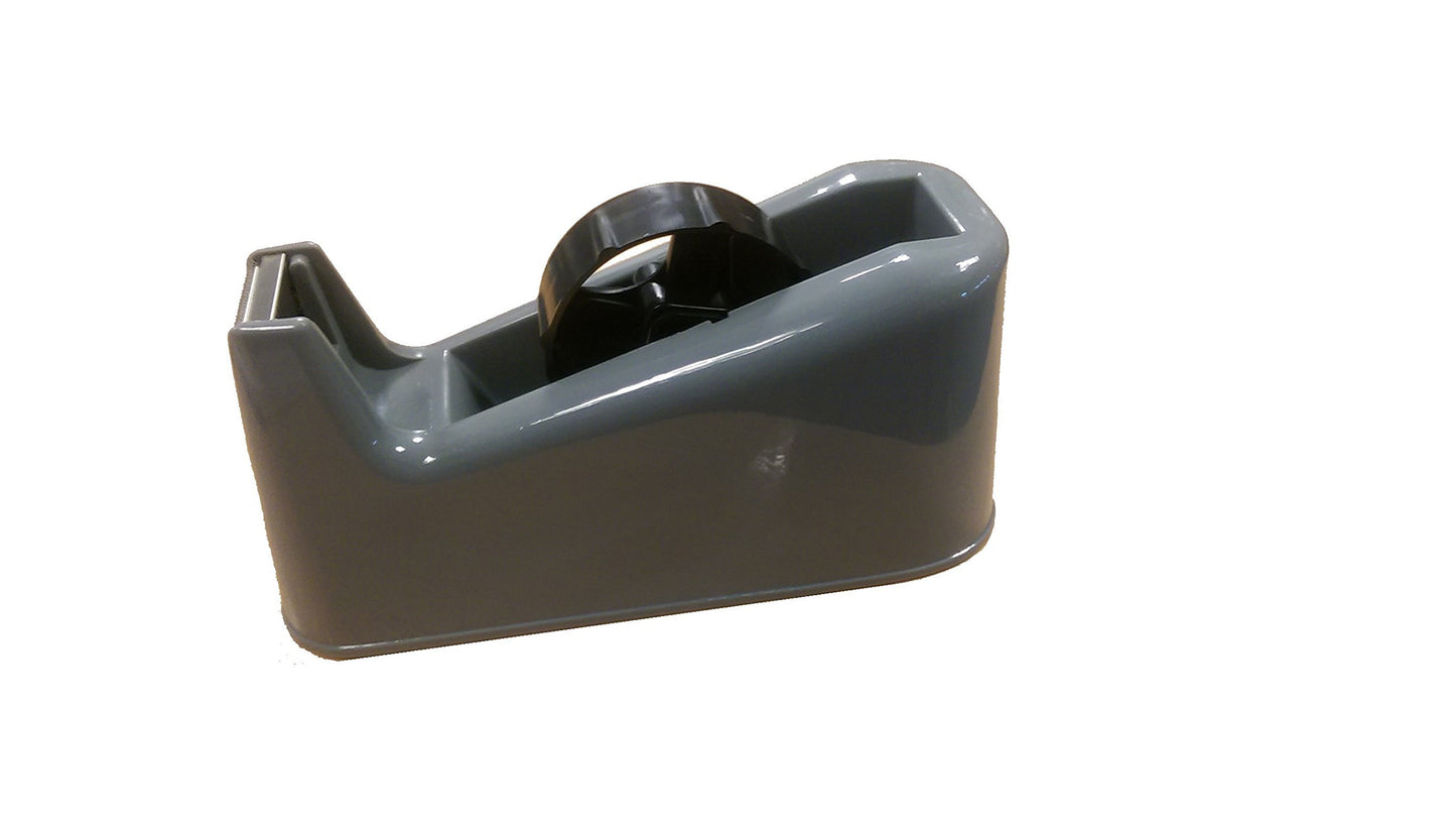 Hainenko Value Dual Core Tape Dispenser Grey | Desktop Sellotape & Office Tape Dispenser