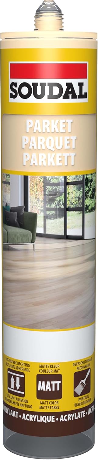 Soudal Parquet & Timber Sealant Light Oak 300ml – 24 Cartridge Bulk Box | Wood & Laminate Floors