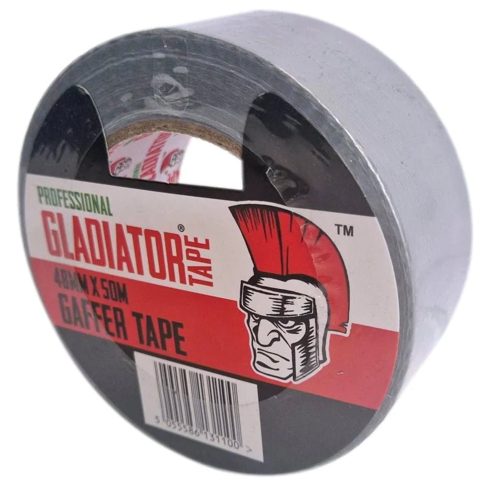 Gladiator Silver Duct Tape 48mm x 50m – 24 Roll Bulk Box | Heavy Duty Cloth Repair Tape