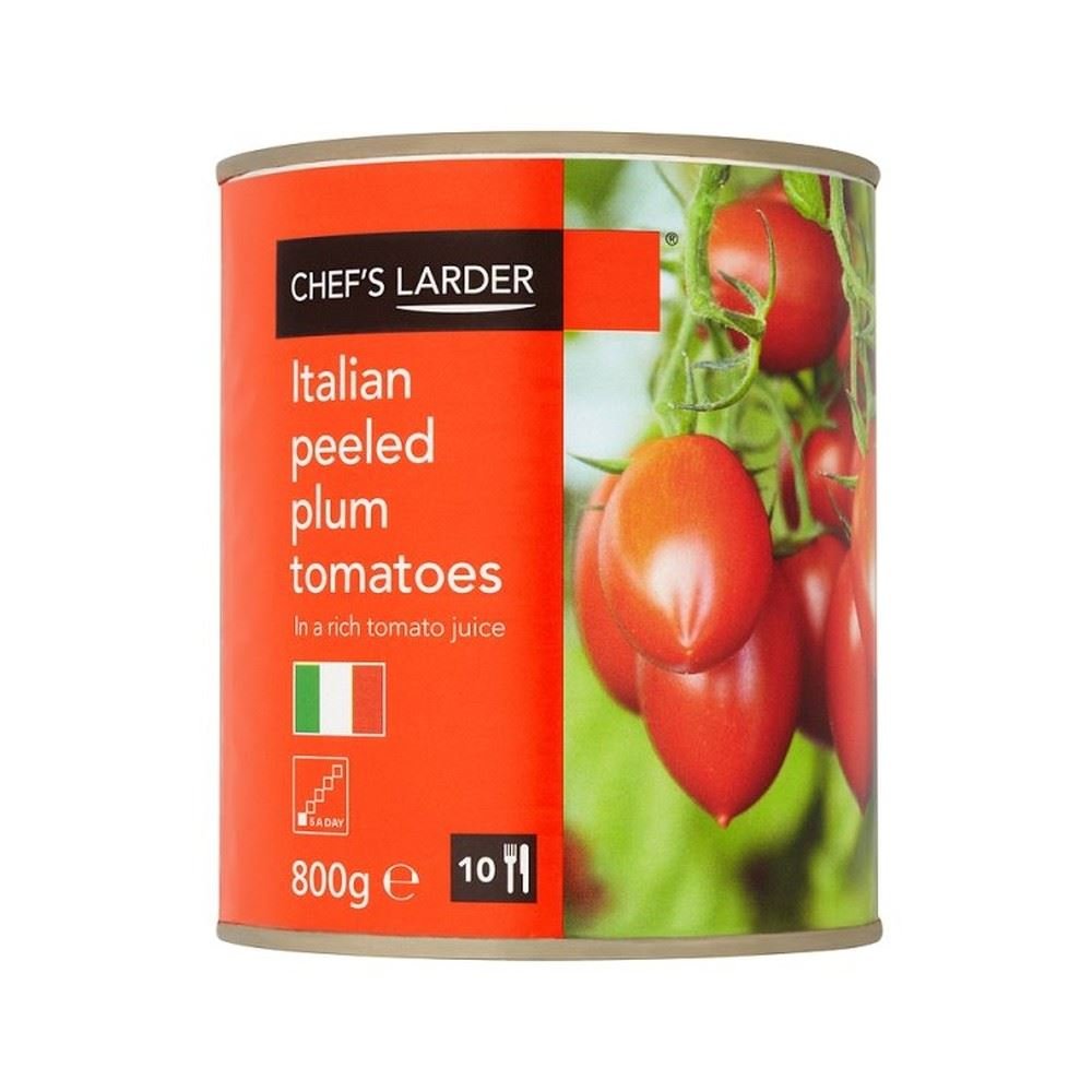 Chef's Larder Italian Peeled Plum Tomatoes in Rich Tomato Juice 800g