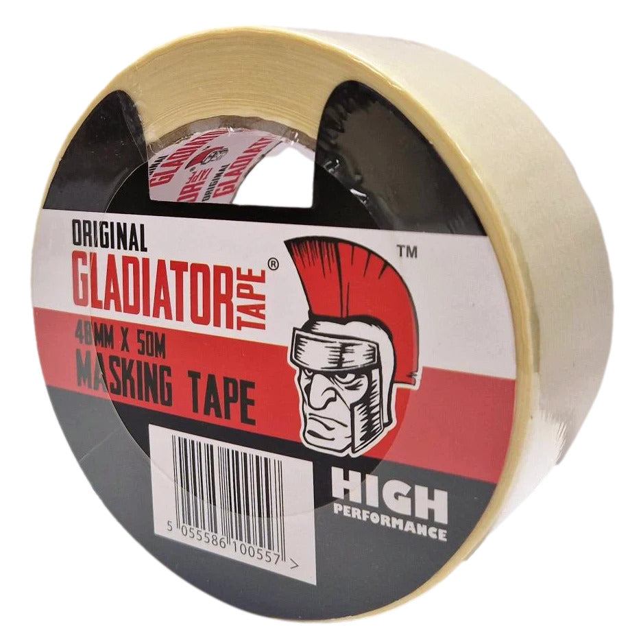 Masking Tape 48mm x 50m – Gladiator General Purpose Decorating & Painting Tape | 1 Roll