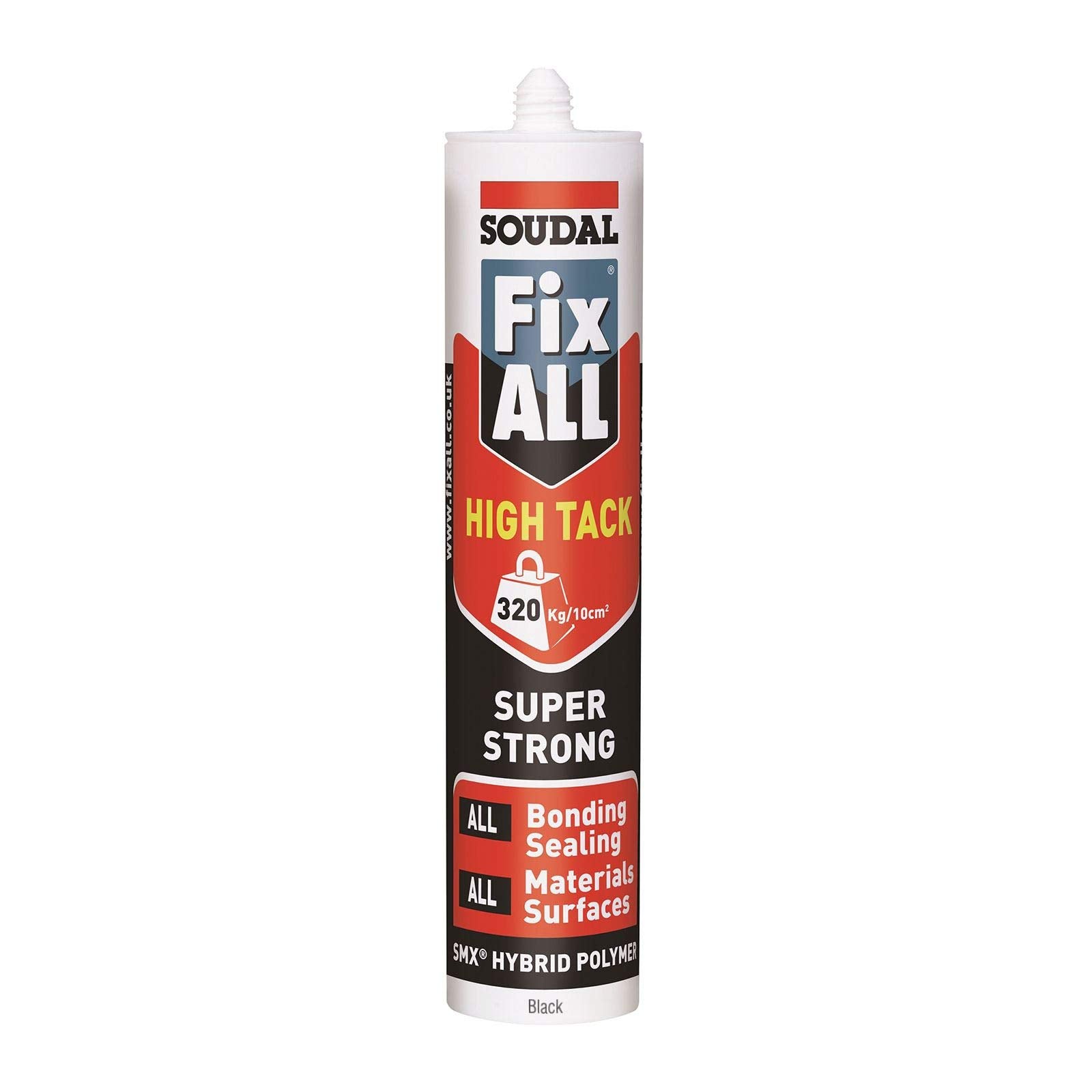 Black Soudal Fix All Turbo High Tack SMX Sealant Strong Bond Adhesive Polymer Silicone