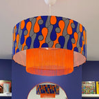 70cm Lampshade Making Kit use with Pendant Ceiling Lights and Table and Floor Lamp, Drum Circle Shape Needcraft UK DIY use with Fabric, Textile, Wallpaper of Choice.