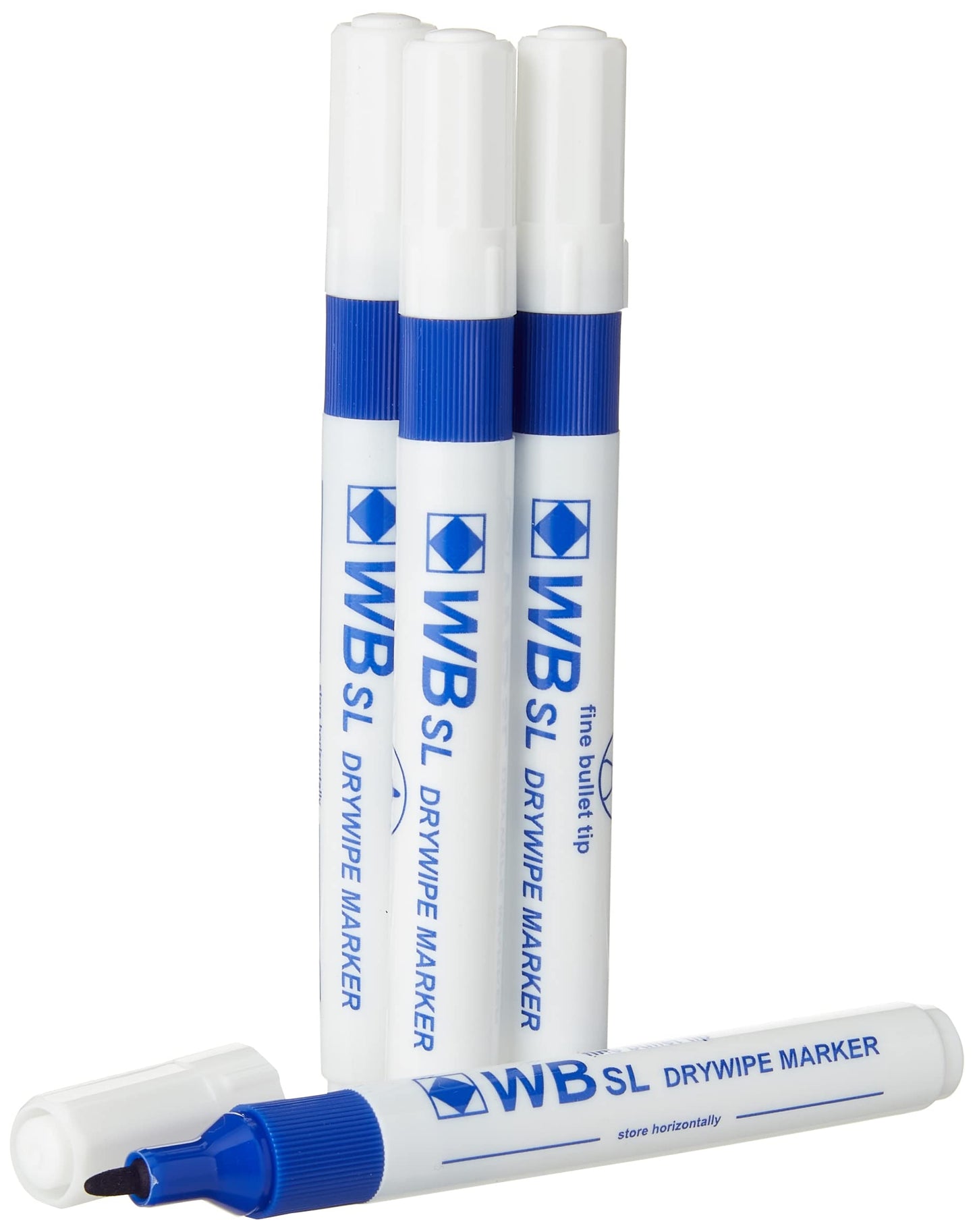 Hainenko Slimline Dry Wipe Whiteboard Markers Fine Bullet Tip (Pack of 10) | Low Odour Whiteboard Pens