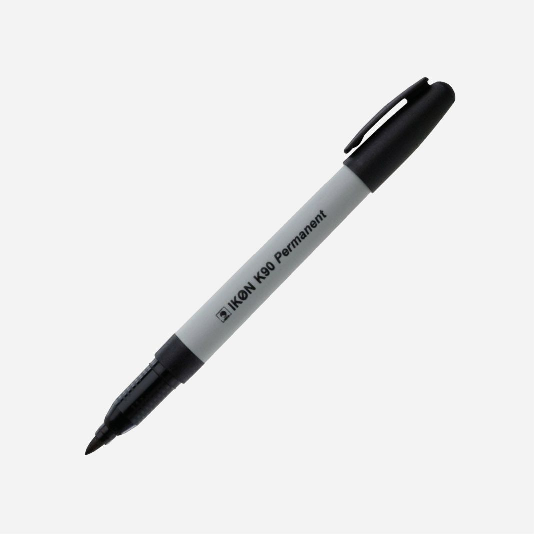 Hainenko IKON K90 Black Fine Permanent Markers – 20 x 10 Packs (200 Markers) | Bulk Box