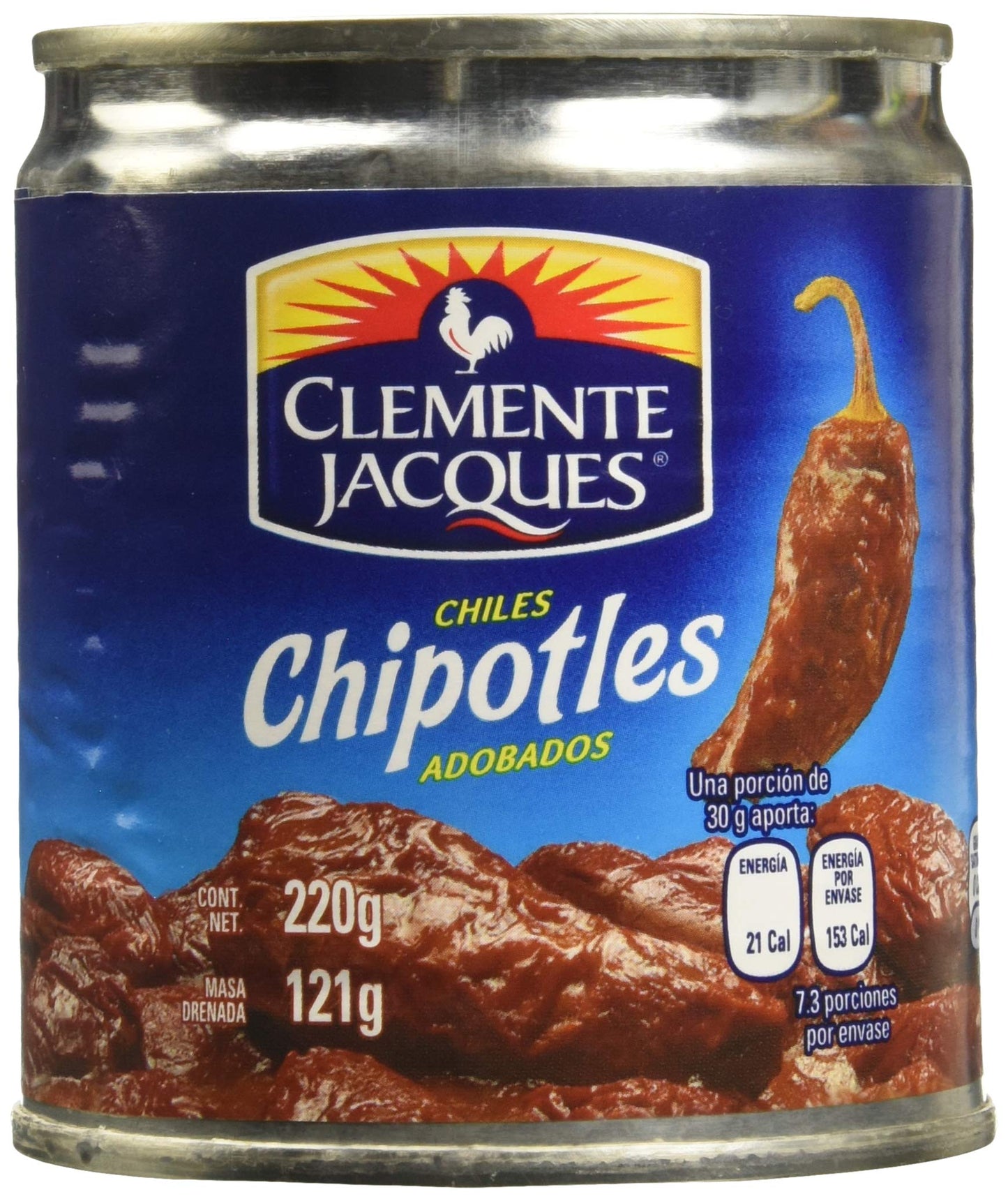 MexGrocer Clemente Jacques Chipotle Peppers in Adobo Sauce 210g