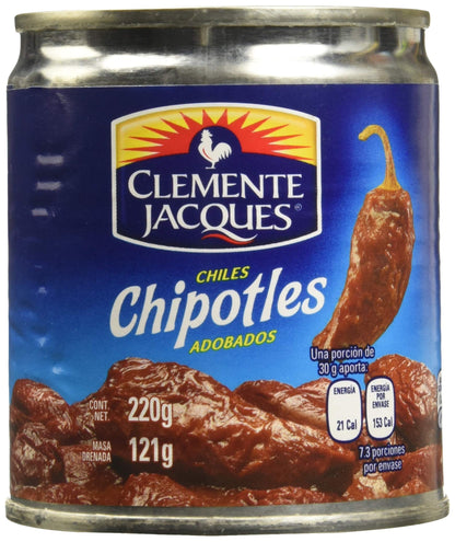 MexGrocer Clemente Jacques Chipotle Peppers in Adobo Sauce 210g