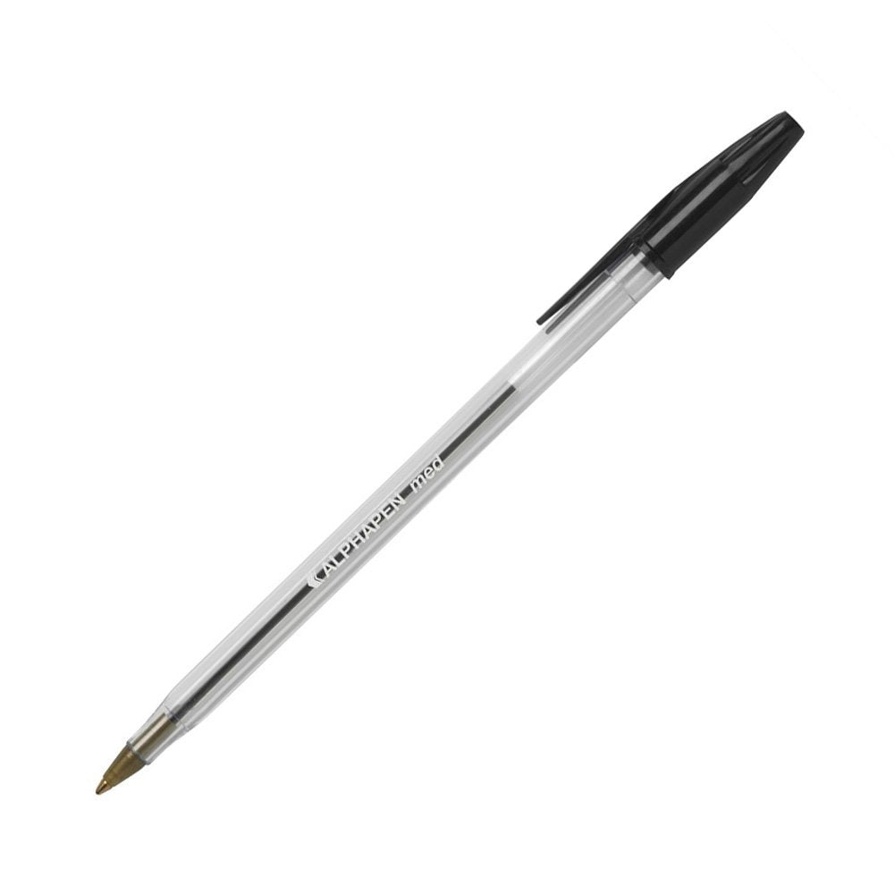 Hainenko ALPHAPEN 0.7mm Medium Ballpoint Pens (Pack of 50) | Smooth Writing Office & School Pens