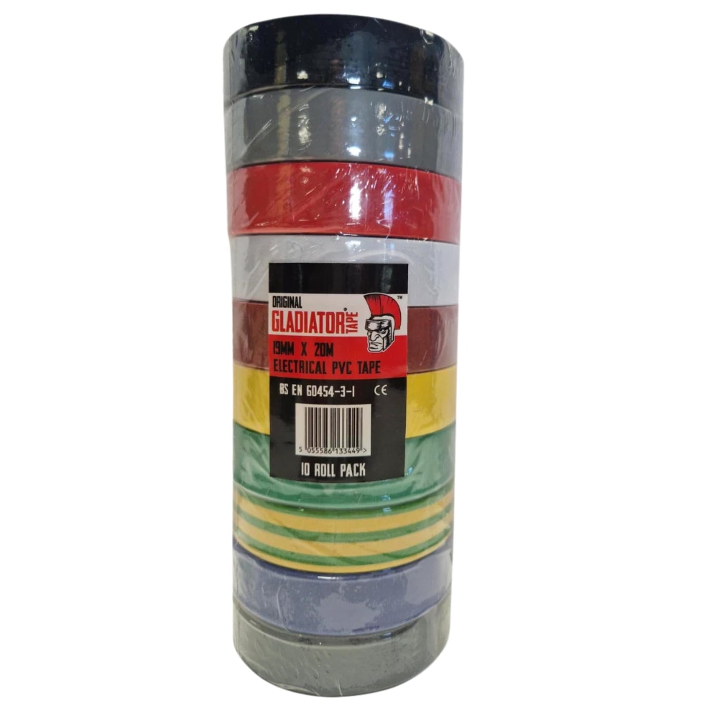 Gladiator PVC Electrical Tape 19mm x 20m (Pack of 10) | Flame Retardant Electrical Insulation Tape