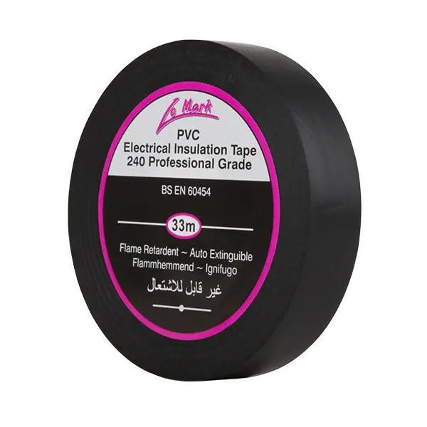 Le Mark PVC Electrical Insulation Tape 33m x 19mm | Professional Flame Retardant Electrical Tape