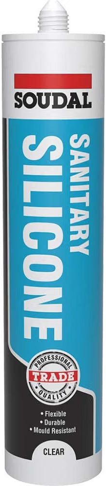 Soudal Sanitary Silicone Clear 290ml | Bathroom Sealant
