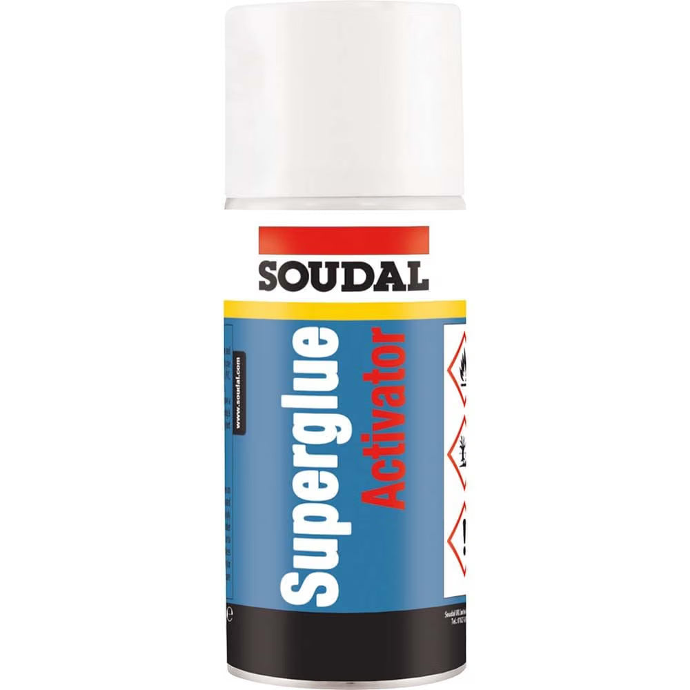 Soudal Superglue Activator Spray 200ml – Fast Cure Cyanoacrylate Accelerator