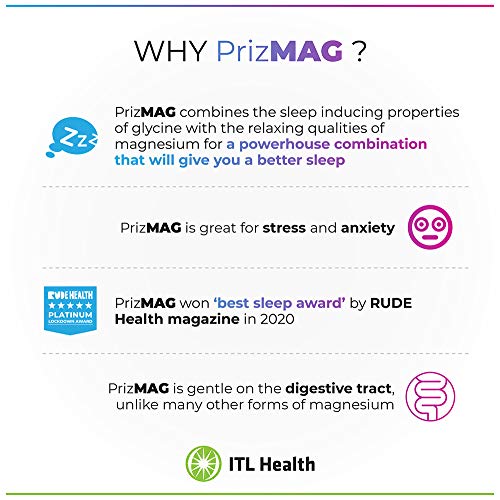 PrizMAG by ITL Health Pure Magnesium Bisglycinate Capsules 90 Capsules