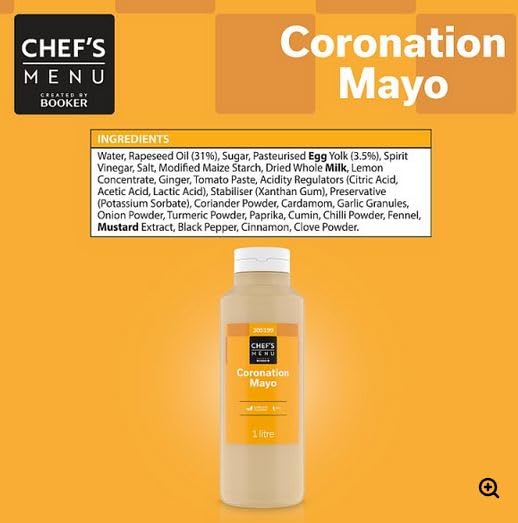 Chef's Menu Coronation Mayo 1 Litre