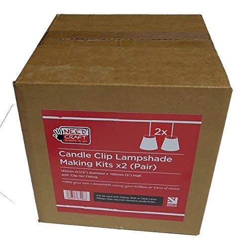 NeedCraft Clip-On Candle Bulb Lampshade Making Kit Twin Pack