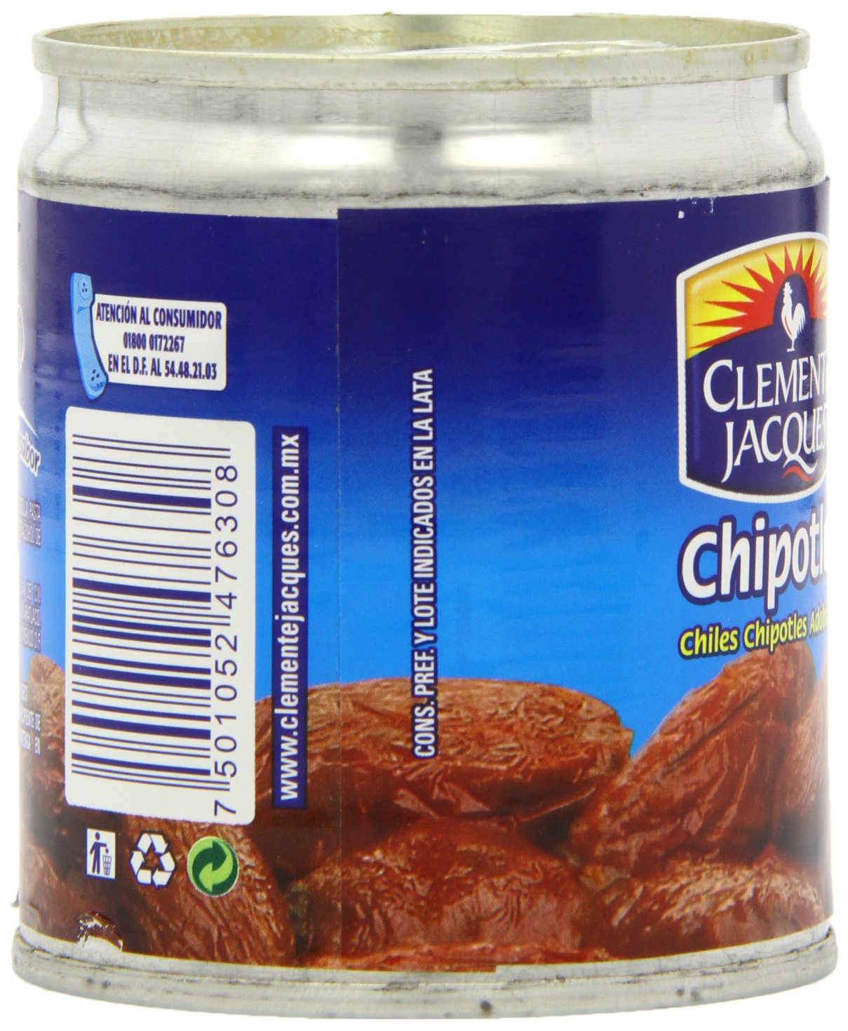 MexGrocer Clemente Jacques Chipotle Peppers in Adobo Sauce 210g