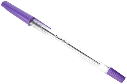 Hainenko Focus Medium Ballpoint Pens Purple (Pack of 50) | Smooth Writing Office & School Pens