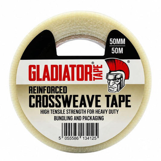 Gladiator Heavy Duty Crossweave Tape 50mm x 50m – 1 Roll