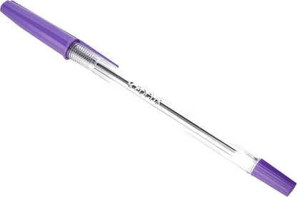 Hainenko Value Medium Ballpoint Pens Violet – 20 x 50 Packs (1,000 Pens) | Bulk Box