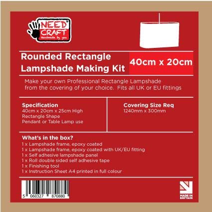 40cm x 20cm Rounded Rectangle Lampshade Making Kit