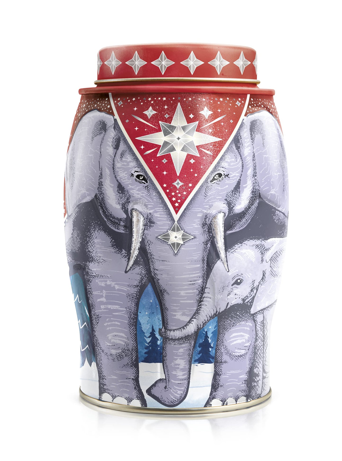 Williamson Elephant Winter Star Earl Grey Tea Caddy | 40 Tea Bags | 100g