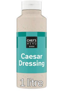 Caesar Dressing 1 Litre – Ready to Use Salad Dressing for Salads & Wraps – Chef’s Menu – Suitable for Home & Catering