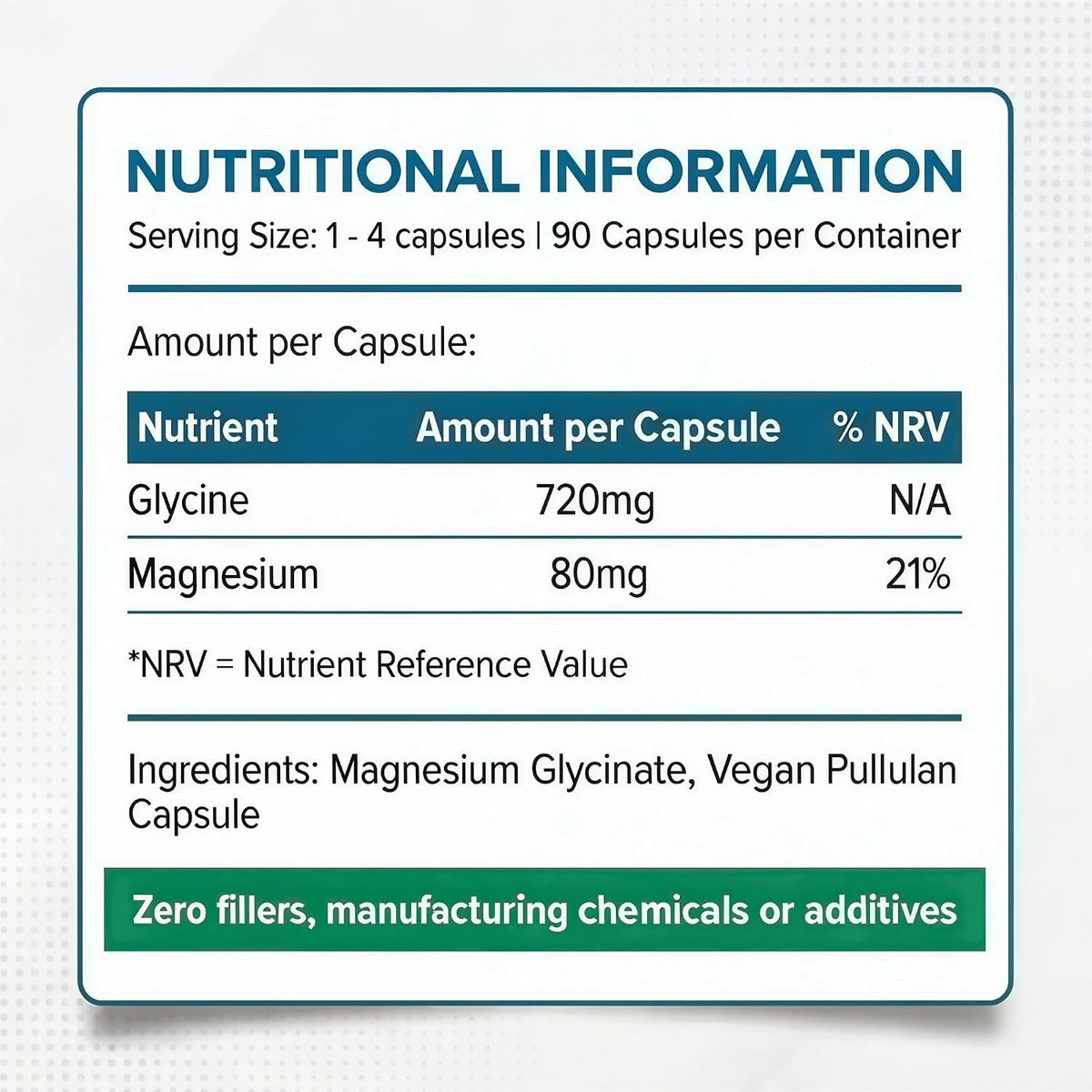PrizMAG by ITL Health Pure Magnesium Bisglycinate Capsules 90 Capsules
