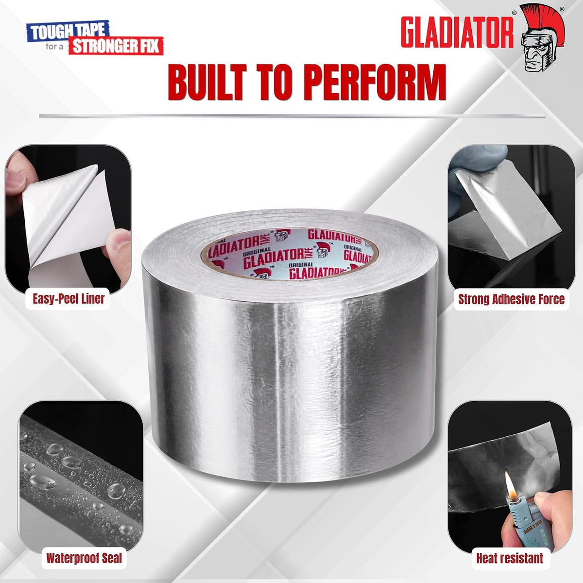 Gladiator Foil Tape 96mm x 45m | Extra Wide HVAC Tape