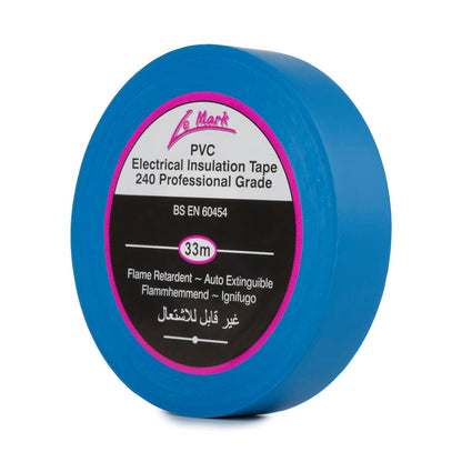 Le Mark PVC Electrical Insulation Tape 33m x 19mm | Professional Flame Retardant Electrical Tape