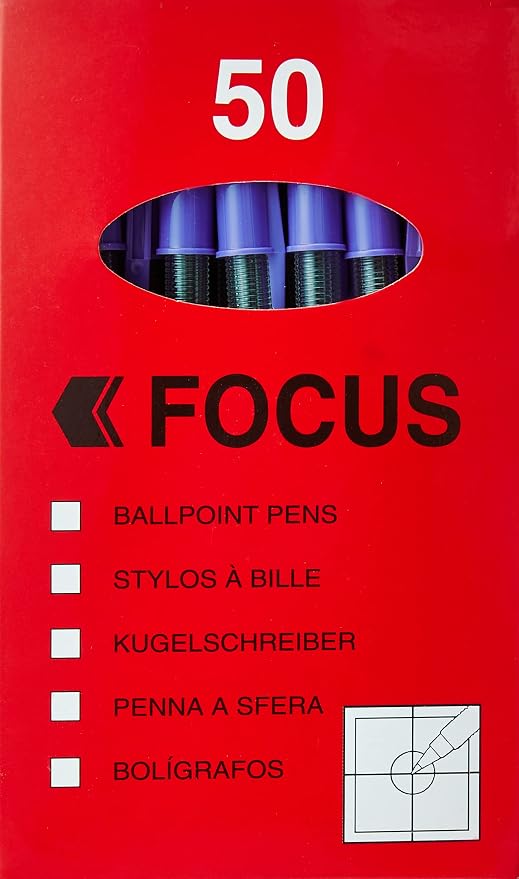 Hainenko Value Medium Ballpoint Pens Violet – 20 x 50 Packs (1,000 Pens) | Bulk Box