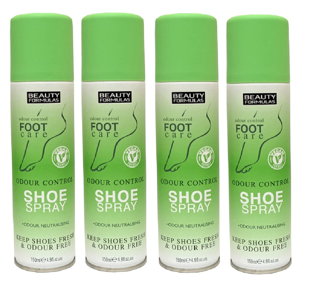 Beauty Formulas Odour Control Shoe Spray 150ml (PACK OF 4)