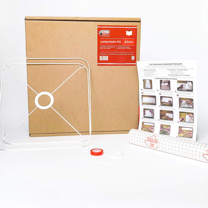 Needcraft 40cm Rounded Square Lampshade Making Kit – DIY Fabric Shade Kit
