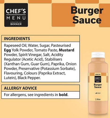 Chef's Menu Burger Sauce 1 litre