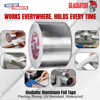 Gladiator Foil Tape 96mm x 45m | Extra Wide HVAC Tape