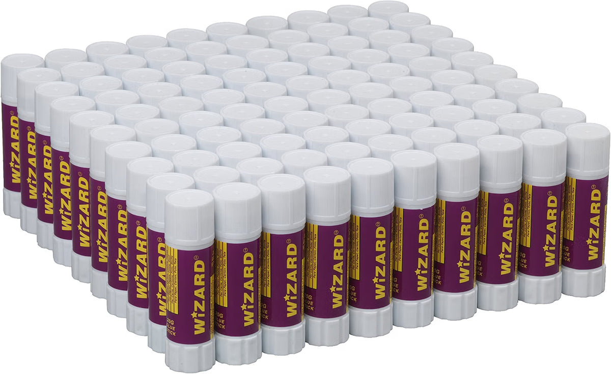 Hainenko Value Wizard 40g Glue Sticks – 300 Pack | PVP Washable School & Office Glue Sticks