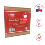 15cm Lampshade Making Kit use with Pendant Ceiling Lights and Table and Floor Lamp, Drum Circle Shape Needcraft UK DIY use with Fabric, Textile, Wallpaper of Choice.