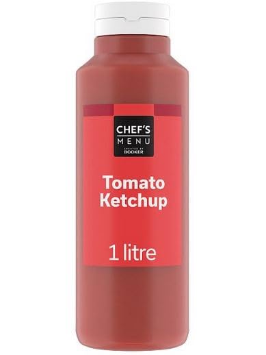 Tomato Ketchup 1 Litre – Ready to Use Sauce for Burgers & Chips – Chef’s Menu – Suitable for Home & Catering