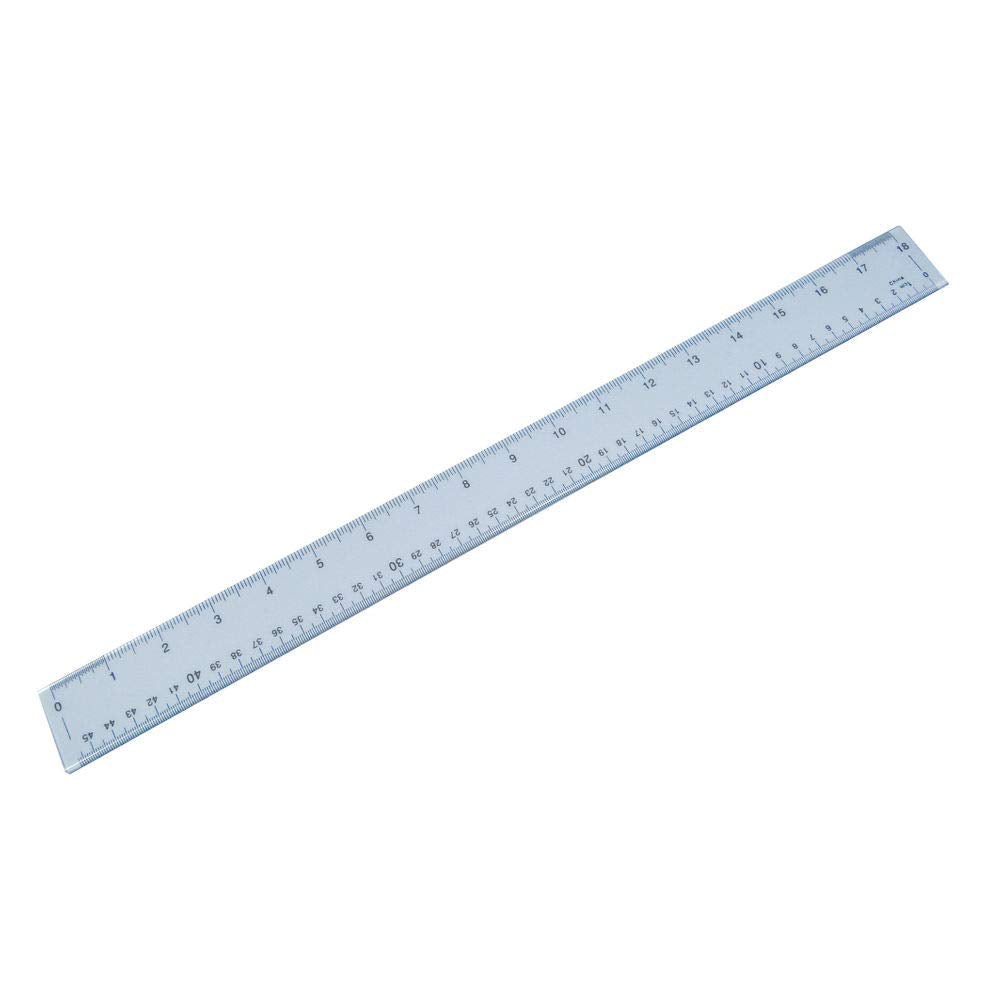 Hainenko Plastic Shatter Resistant Ruler 50 cm Clear