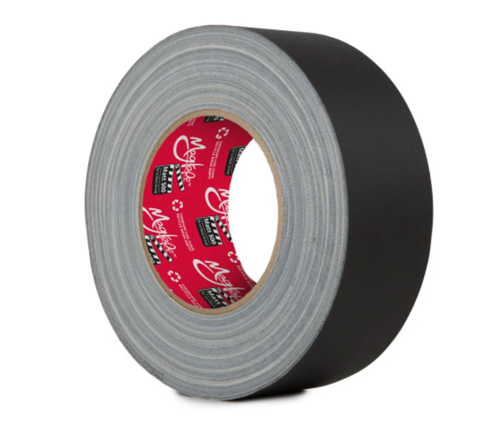 MAGTAPE® Matt 500 Black Cloth Tape 50mm x 50m – 24 Roll Bulk Box | Stage & Events