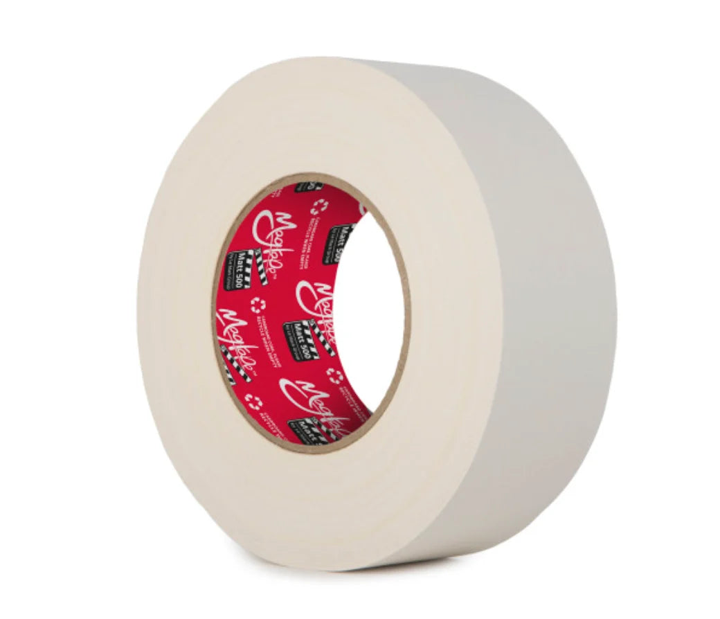 MAGTAPE® Matt 500 White Cloth Tape 50mm x 50m – 24 Roll Bulk Box | Stage & Events