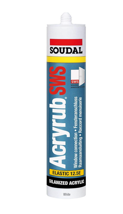 Soudal Acryrub SWS Acrylic Sealant 310ml | White