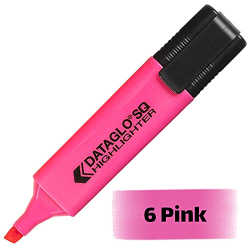 Dataglo Highlighter Pens Bulk Pack of 48 | Assorted Fluorescent Colours | Chisel Tip Markers for School, Office & Study