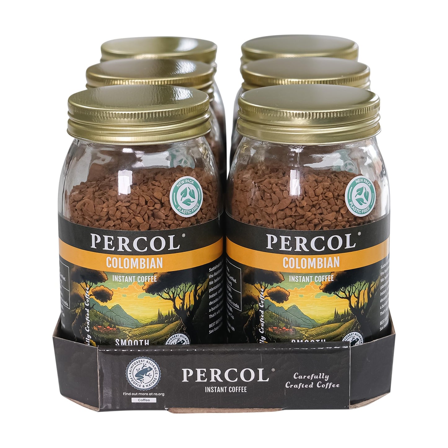 Percol Colombia Instant Coffee 6 x 100g