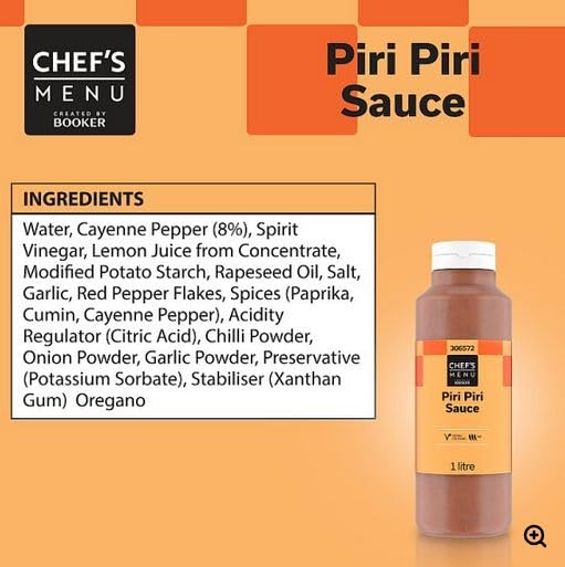 Chef's Menu Piri Piri Sauce 1 litre