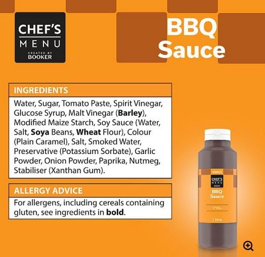 Chef's Menu BBQ Sauce 1 litre