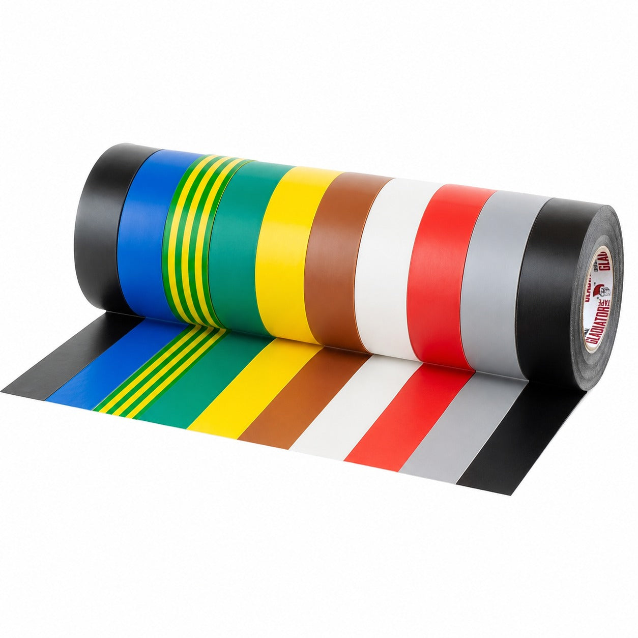 Gladiator PVC Electrical Tape 19mm x 20m (Pack of 10) | Flame Retardant Electrical Insulation Tape