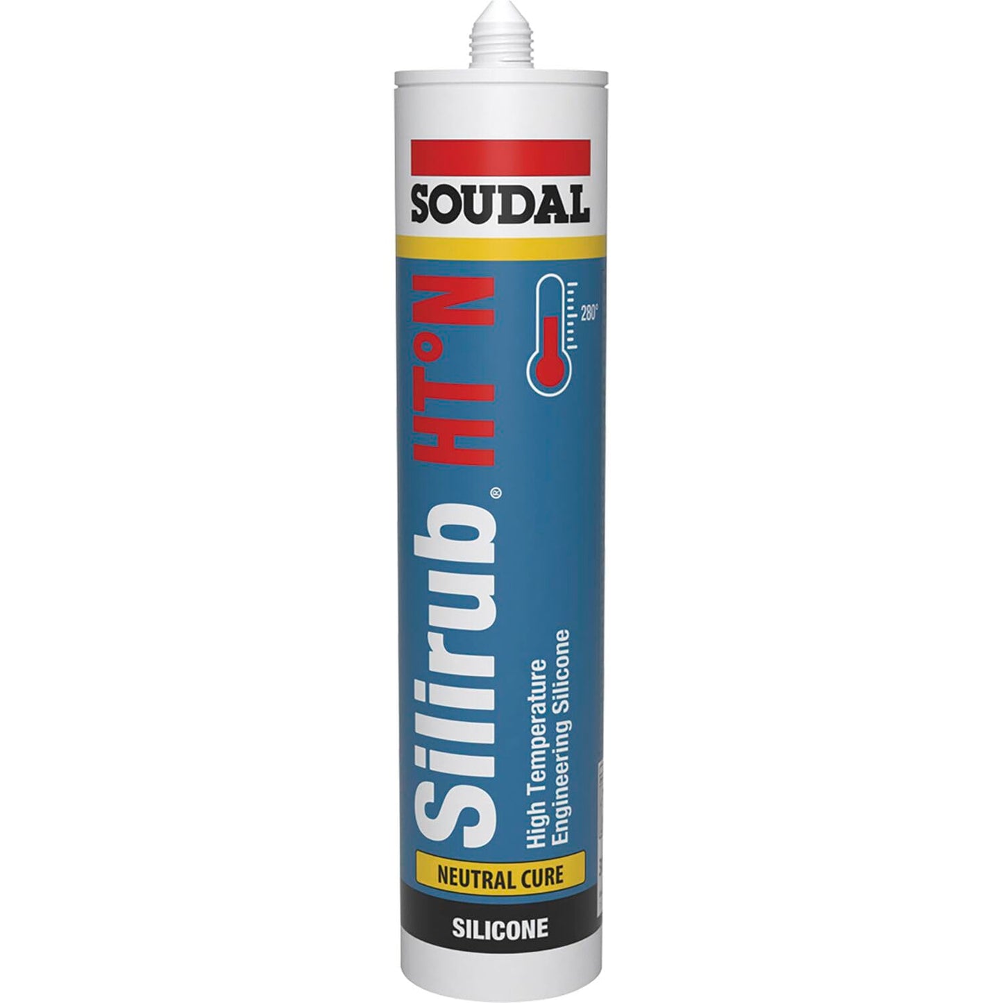 Soudal Silirub HT-N High Temperature Silicone Sealant 310ml | Black